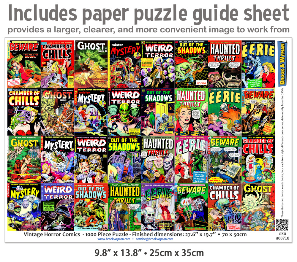 Vintage Horror Comic Book Covers 1000 Piece Jigsaw Puzzle - Image 3