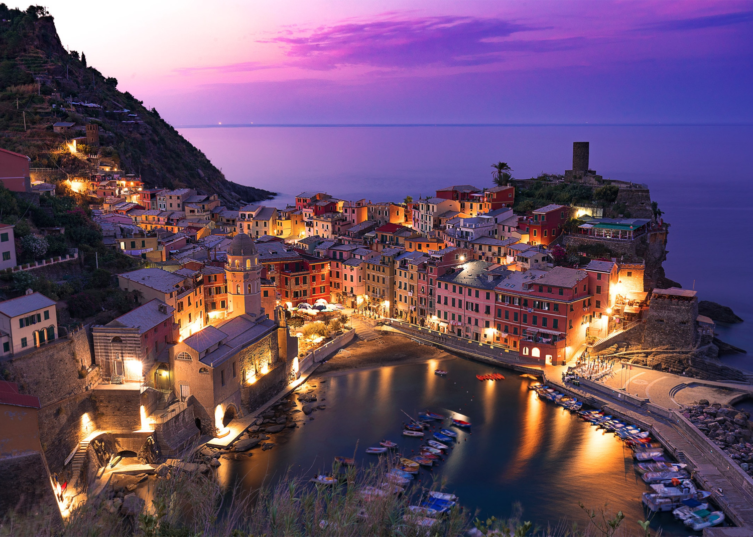 Vernazza Sunset 1000 Piece Jigsaw Puzzle