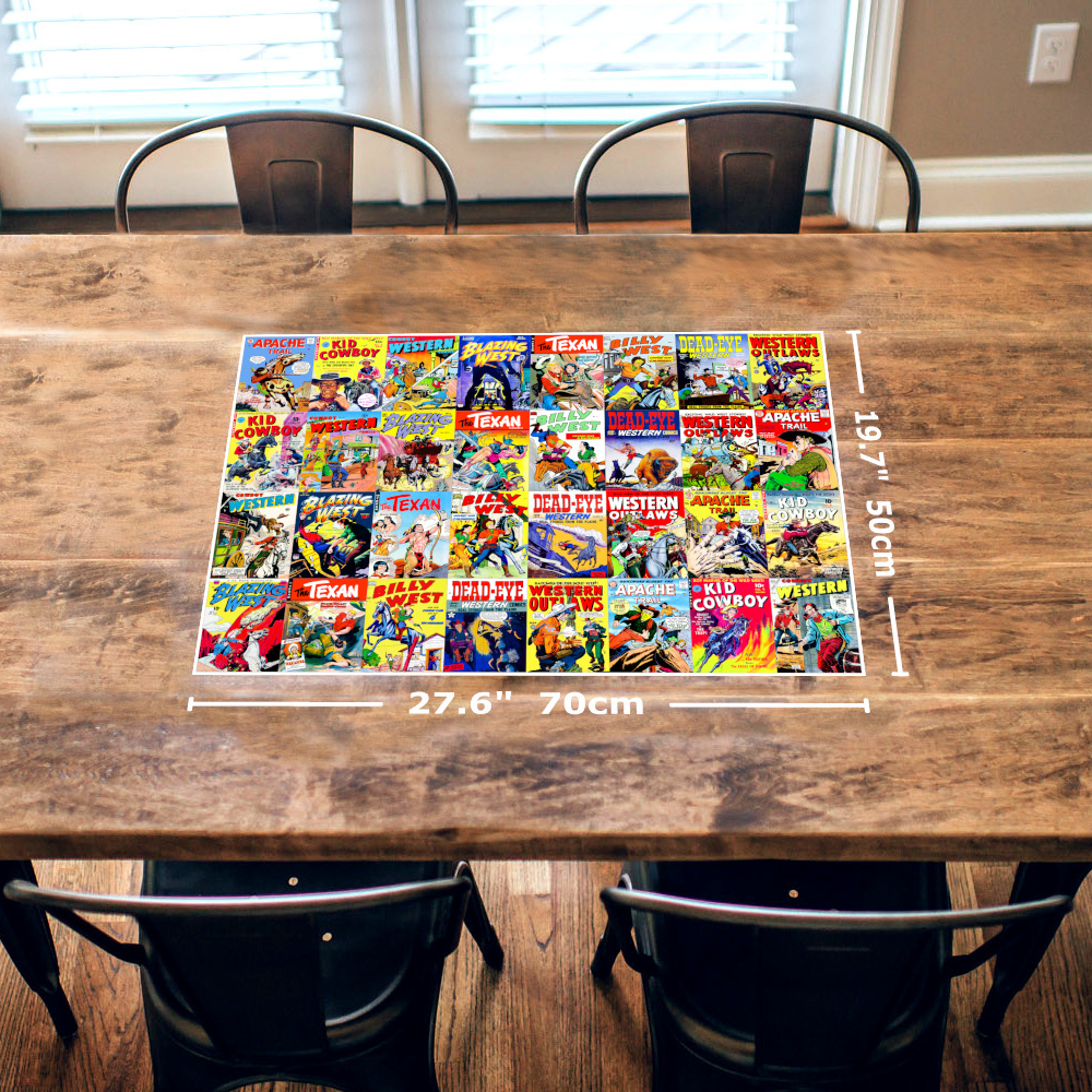 Vintage Western Comic Book Covers 1000 Piece Jigsaw Puzzle - Image 4